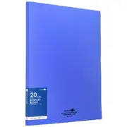 Aqua Drops Display Book A4 20 Pockets Vivid Blue