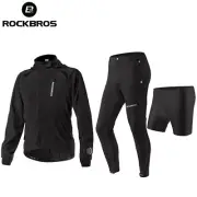 ROCKBROS Mens Spring Autumn Cycling Jersey Set Breathable Bike Jacket Pants Suit
