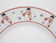 NRM Corelle FROSTY MORN Snowmen 10.75" DINNER PLATE Christmas Winter Snowman