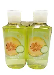 BATH & BODY WORKS CUCUMBER MELON SHOWER GEL SET OF TWO LOT OF 2 NEW! FRESH FRUIT