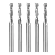 5PCS 1/8" Shank 2.5mm x 12mm Carbide Flat Nose End Mill Cutter CNC Router Bit