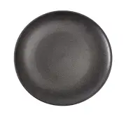 Yanco China DB-110 Diamond Black Porcelain 10.5" dia. Coupe Plate - 1 Doz