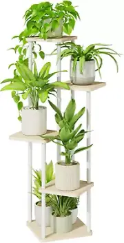 Corner Plant Stand Indoor, Tall Metal Plant Shelf for Multiple Plants, 5 Tier Fl