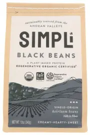 Simpli Beans Black Regenerative Organic 12.0 oz (Pack of 8)