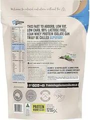 Protein Supplies Australia Whey Protein Isolate Powder, Vanilla Bean 500 g,, Vanilla Bean 500 grams