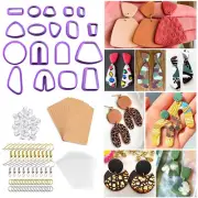 118 Pcs Clay Cutters Set Multi Shapes Clay Polymer Cutters Earring Hooks Jump