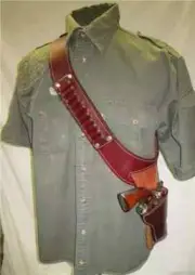 Brown Leather Shoulder Holster With Shell Loops Fits Smith & Wesson USA