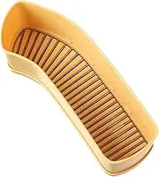 Leefasy Fruit Slicing Tool for Bananas and Cucumbers 10.4x3x2.8inch Detachable Base for Meal Preparation, Yellow