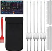 Barbecue Skewers - Grilling BBQ Skewers | Stainless Steel Non-Stick Rotating Locking BBQ Tools for Cooking Outdoor Skewering Vegetable Camping Shrimp Meat
