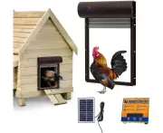 YEKUYEKU Automatic Chicken Coop Door, Chicken Coop Door Opener with Timer, Chicken Coop Door Timer Control Opener/Close