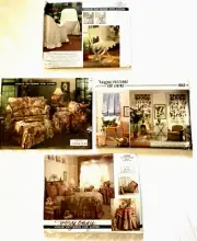 Lot 4 Uncut Vogue Sewing Patterns for Living-Curtains-Furniture Covers Etc