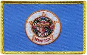 Flag of Minnesota - Magnetic Backing - Embroidered Patch/Badge/Emblem
