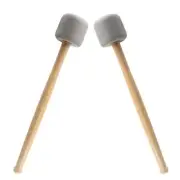 2 Pack Drum Mallet, 13" Foam Drum Mallets Stick, Bass Drum Mallet Drum Gray