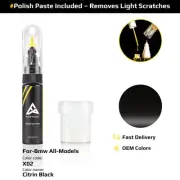 Touch Up Paint For Bmw All Models X02 Citrin Black With Polish Paste