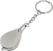 Creative Portable Keyring Magnifying Glass Foldable Loupe Pendant for Outdoor Use for Reading Maps Books Crafting Durable and Stylish Keychain Accessory
