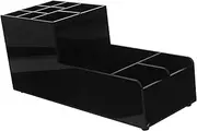 KICHOUSE Napkin Straw Dispenser Bar Accessory Rack 11 Compartment Storage Space-saver for Office Bar