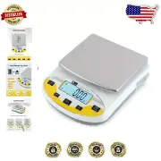 Precision Lab Scale 5000g x 0.01g with LCD Backlit Display for Accurate Weighing