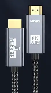[5 Meter] 8K HDMI 2.1 Certified, 48Gbps Ultra High Speed Cable 4K 120Hz, 8K 60Hz, Nylon Heat Resist Braided Cord, Supports Dolby ARC Atmos HDCP Projector Blu-Ray PS5 PS4 UHD TV