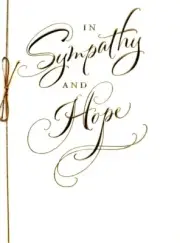 In Sympathy & Hope For Tomorrow Classic Gold Foil Hallmark Greeting Card