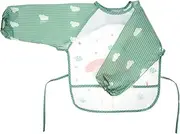 Totority Sleeved Pocket Bib Baby Feeding Apron Toddler Waterproof Smock for Boys Girls Baby Eating