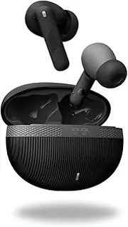 TRON TECH T13 Noise Cancelling Bluetooth 5.3 Wireless Earbuds, Smart Touch Control, Stylish Design, Built-in Microphone, Wireless Charging Case, Premium Sound, Low Latency, iOS Android, Black Grey