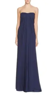 Aidan Mattox Women's Silk Chiffon Evening Dress, Twilight, 8