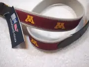 vineyard vines University of Minnesota Logo Canvas Club Belt NWT size 44 $58