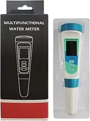 Water Test Meter | Accurate Digital Water Quality Salinity Testing Kit - 4 in 1 Multifunctional Salt Testers for Swimming Pool, Fish Tanks, Aquarium