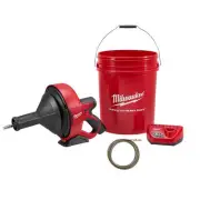 Milwaukee M12 12-Volt Lithium-Ion Cordless Auger Snake Drain Cleaning Kit and