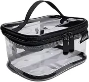 KITPAK Small Clear Makeup Bag Organizer With Snapback Lid and Double Zipper Enclosure