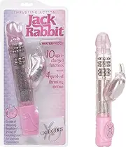 California Exotic Novelties Thrusting Action Jack Rabbit Vibrator, Pink