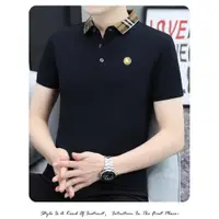 在飛比找蝦皮購物優惠-SIZE M-4XL  冰絲材質 涼感衣 男polo衫 短袖