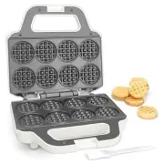 Mini Waffle Maker Machine, Tiny Waffle Bites Iron for Kids, Bake 8 x 2'' Tiny