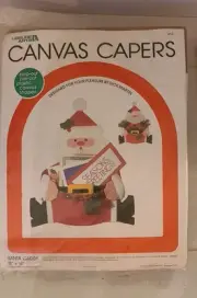 Vintage Leisure Arts Santa Canvas Capers 454 by DICK MARTIN 1983