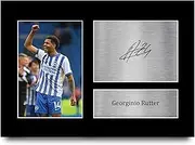 HWC Trading Georginio Rutter Brighton & Hove Albion Gifts Printed Signed Autograph Picture for Football Fans and Supporters - A4