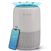 MIKO Grey Air Purifier with H13 HEPA Filter and Smart App Control