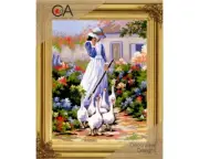 Printed Needlepoint Tapestry Canvas "Lady" 6033