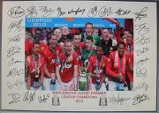 MANCHESTER UNITED 2007, 2008, 2009, 2011, 2013 Premiership Fully signed Prints