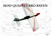 Mini Quasi Turbo Raven 3D 31" WS RC Airplane Laser Cut Balsa Short Kit Plans