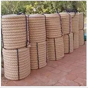 Twine Thick Rope 100% Natural Hemp Rope 165 Feet 4Ply Heavy Duty Jute Rope for Cat Scratcher Bundling,Anchor, Hammock, Nautical, Tug of War