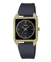 Casio Analog Black Resin Strap Black Dial Quartz MTP-B170-1EV 50M Mens Watch
