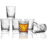 Vintage Shot Glasses Set Of 6 Barware Collection Crystal Drinking Liqueur Vodka