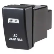 Narva OE Style Switch - Suits Holden Colorado 08-13 / Isuzu D-Max 09-13, Driving Light Bar, Push On/Off, Blue LED, 63326BL