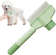 Comb for Dogs,Self-Cleaning De-Shedding Brush - Multifunctional Dog Comb Grooming Tool for Shedding Hair Cleaning Portable Design for Indoor Puppy Kitten Bath