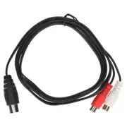 8 Pin Din to 2 RCA Adapter Cable 8 Pin Male to 2 Female RCA Cable for Sound Instrument Equipment 4.9ft 1.5m / 4.9ft