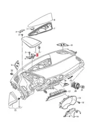 Genuine AUDI TT Coupe Roadster Cover Stone Grey/Murillo Brown 8S0857343AGPT (for: Audi)