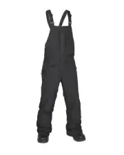 Volcom Barkley Insulated Bib Overall Kid's Snow Pants, Black, Large