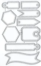 DzIxY Simple Geometry Label Metal Cutting Dies for Card Making Embossing Paper Die Cuts Sets Album Scrapbooking Templates Stencils Storage Pockets