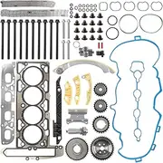 Carbhub Timing Chain Kit and Head Gasket Bolts Set Compatible with GMC Terrain Buick Compatible with Chevrolet Compatible with Pontiac Saturn Replaces HS26517PT ES72196 HS26466PT1 HGS339 76209 94201S