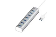 mBeat 7-Port USB 3.0 Aluminum Slim Hub with Power for PC and MAC